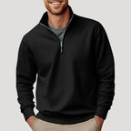 Lightweight Men's Half-Zip Sweatshirt - Breathable Cotton, Versatile Style – Casual, Everyday Wear