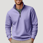 Lightweight Men's Half-Zip Sweatshirt - Breathable Cotton, Versatile Style – Casual, Everyday Wear