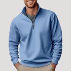 Lightweight Men's Half-Zip Sweatshirt - Breathable Cotton, Versatile Style – Casual, Everyday Wear