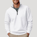 Lightweight Men's Half-Zip Sweatshirt - Breathable Cotton, Versatile Style – Casual, Everyday Wear