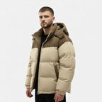 Lined Men's Winter Jacket with Removable Hood – Outdoor, Casual