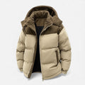 Lined Men's Winter Jacket with Removable Hood – Outdoor, Casual