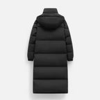 Long Women's Quilted Jacket with Hood – Casual Wear, Outdoor Activities