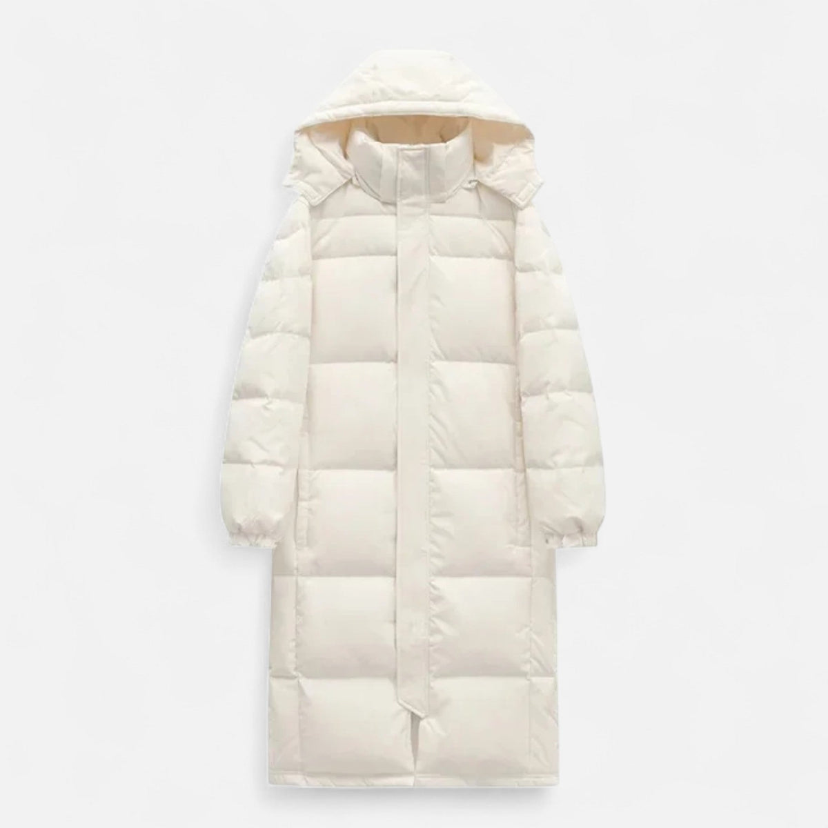 Long Women's Quilted Jacket with Hood – Casual Wear, Outdoor Activities