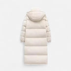 Long Women's Quilted Jacket with Hood – Casual Wear, Outdoor Activities