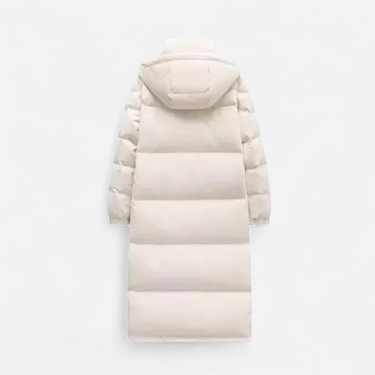Long Women's Quilted Jacket with Hood – Casual Wear, Outdoor Activities