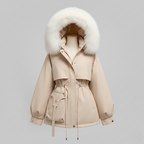 Luxurious Women's Winter Jacket with Faux Fur Trim – Casual, Cold Weather