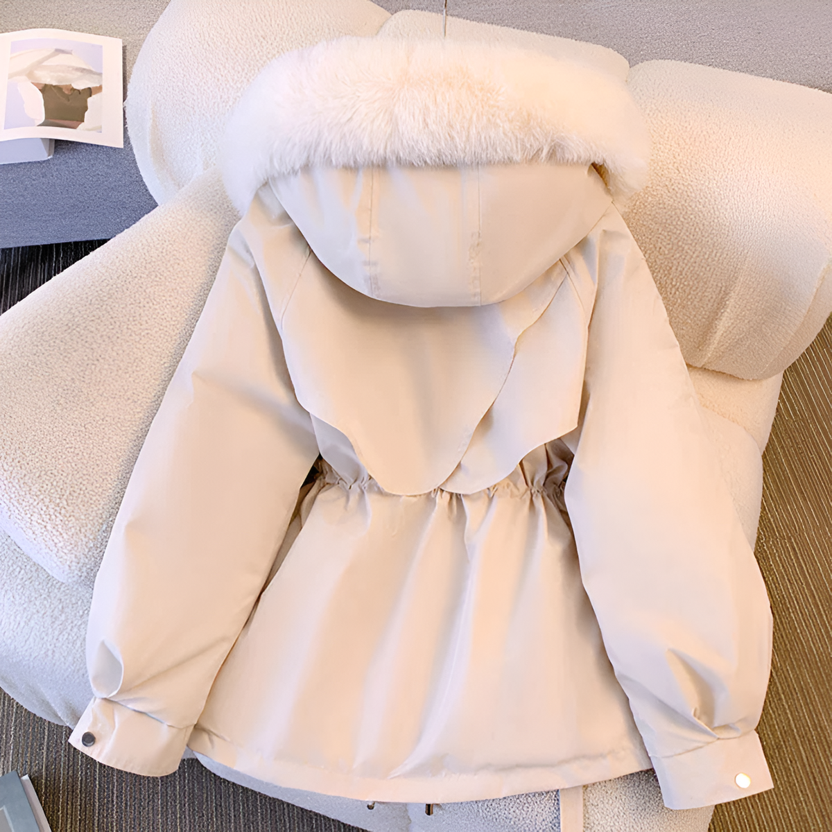 Luxurious Women's Winter Jacket with Faux Fur Trim – Casual, Cold Weather