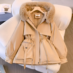 Luxurious Women's Winter Jacket with Faux Fur Trim – Casual, Cold Weather
