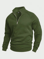 Men's Athletic Half-Zip Sweater – Casual Wear, Outdoor Activities