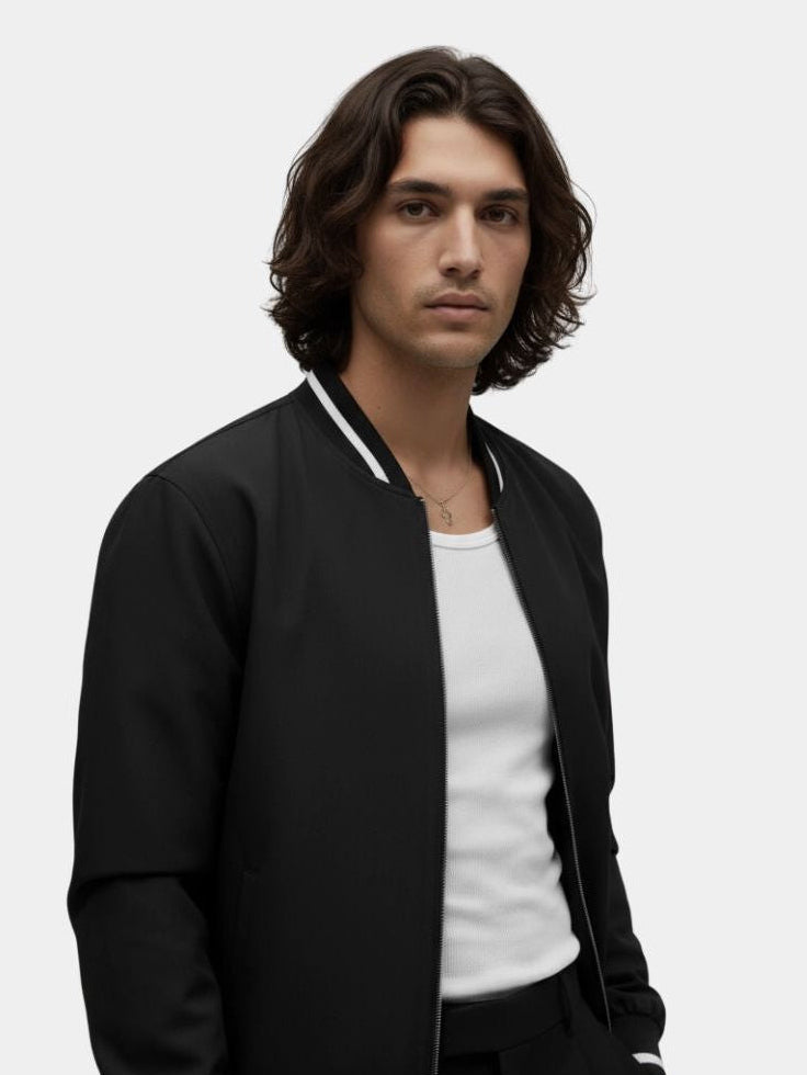 Men's Bomber Jacket Casual Transitional - Stylish Outerwear, Everyday Wear
