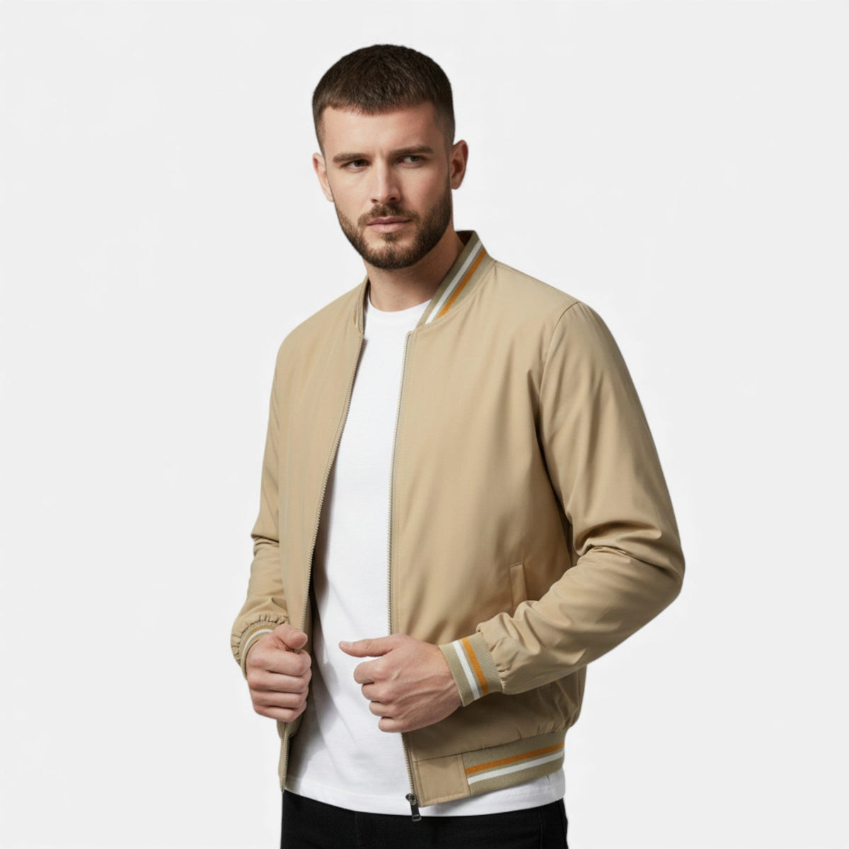 Men's Bomber Jacket, Warm Thick Material – Fall, Winter