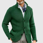Men's Cardigan Button Front Stand Collar – Casual, Office