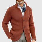 Men's Cardigan Button Front Stand Collar – Casual, Office
