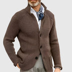 Men's Cardigan Button Front Stand Collar – Casual, Office