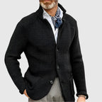 Men's Cardigan Button Front Stand Collar – Casual, Office