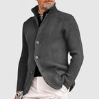 Men's Cardigan Button Front Stand Collar – Casual, Office