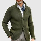 Men's Cardigan Button Front Stand Collar – Casual, Office