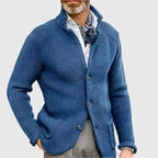 Men's Cardigan Button Front Stand Collar – Casual, Office