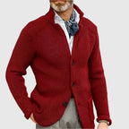 Men's Cardigan Button Front Stand Collar – Casual, Office