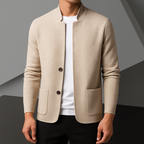 Men's Cardigan with Button Front and Pocket Design – Casual, Everyday Wear