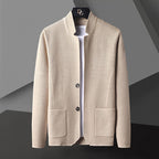 Men's Cardigan with Button Front and Pocket Design – Casual, Everyday Wear
