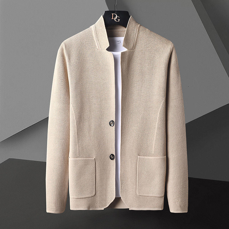 Men's Cardigan with Button Front and Pocket Design – Casual, Everyday Wear
