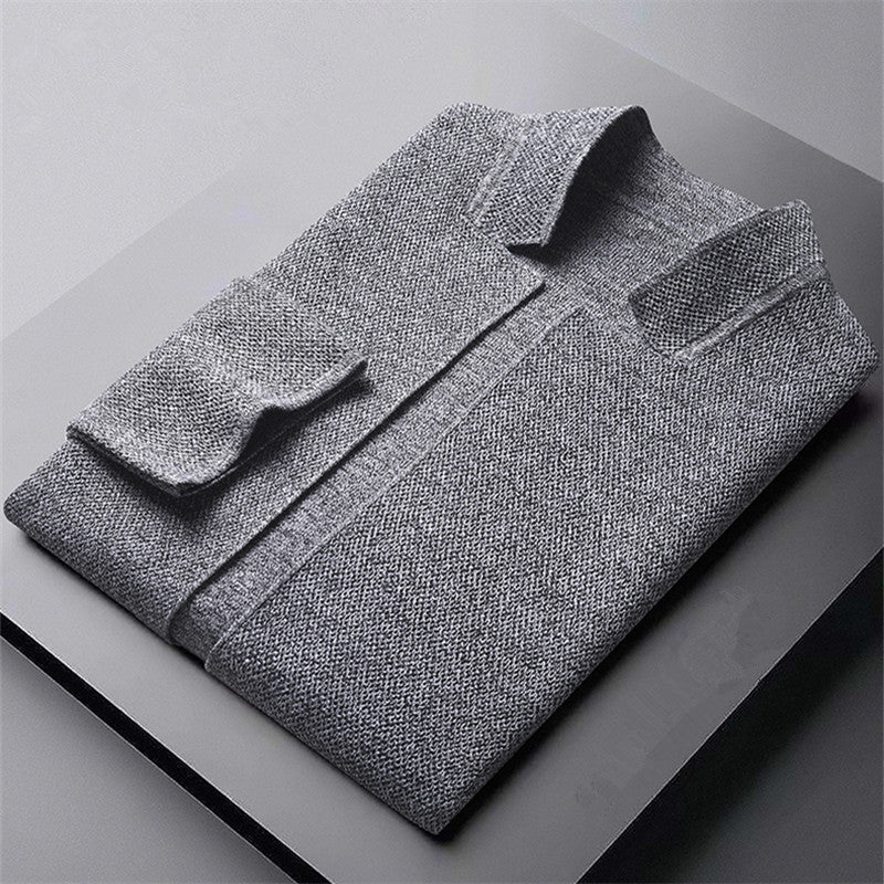 Men's Cardigan with Button Front and Pocket Design – Casual, Everyday Wear