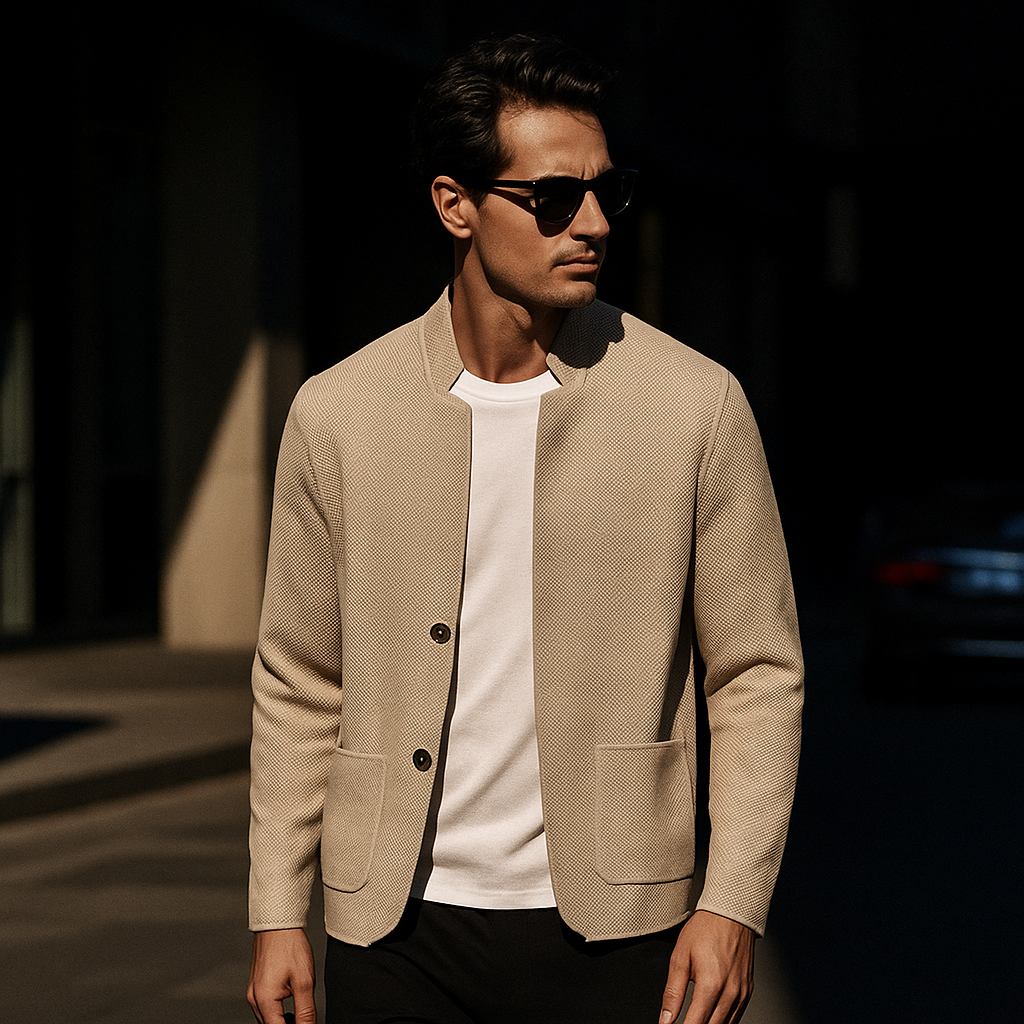 Men's Cardigan with Button Front and Pocket Design – Casual, Everyday Wear