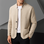 Men's Cardigan with Button Front and Pocket Design – Casual, Everyday Wear