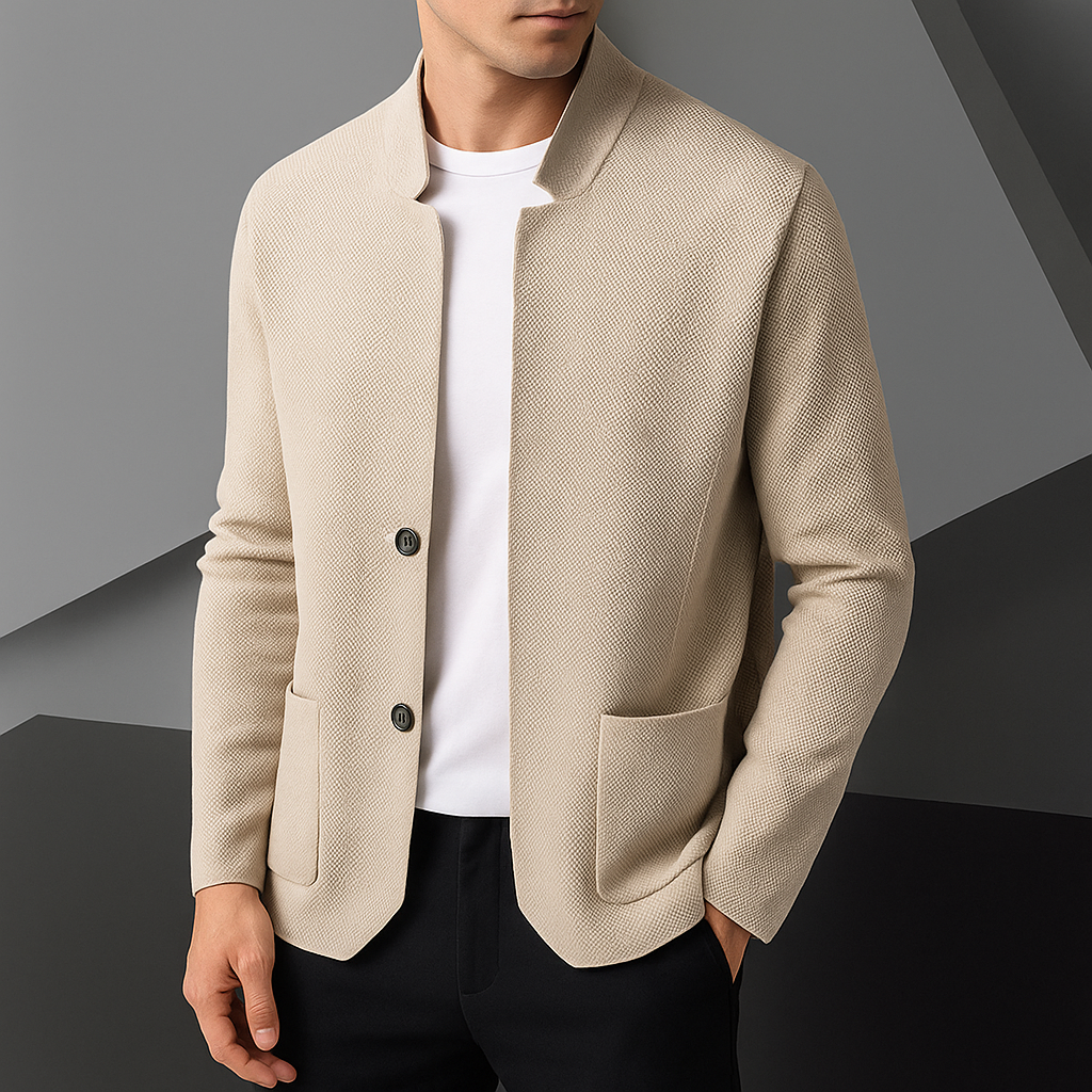 Men's Cardigan with Button Front and Pocket Design – Casual, Everyday Wear