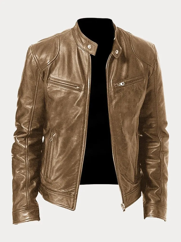 Men's Casual Leather Jacket – Stylish Outerwear, Everyday Wear