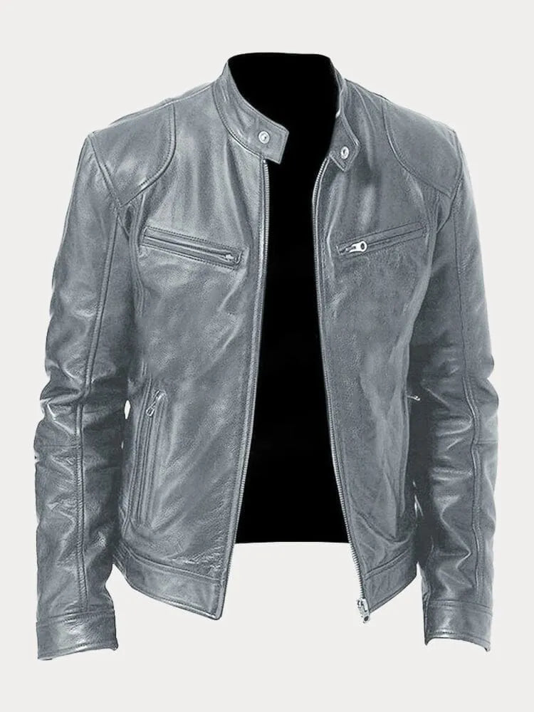 Men's Casual Leather Jacket – Stylish Outerwear, Everyday Wear