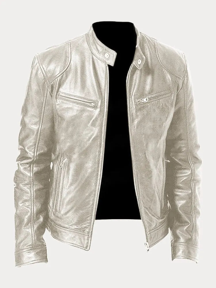 Men's Casual Leather Jacket – Stylish Outerwear, Everyday Wear