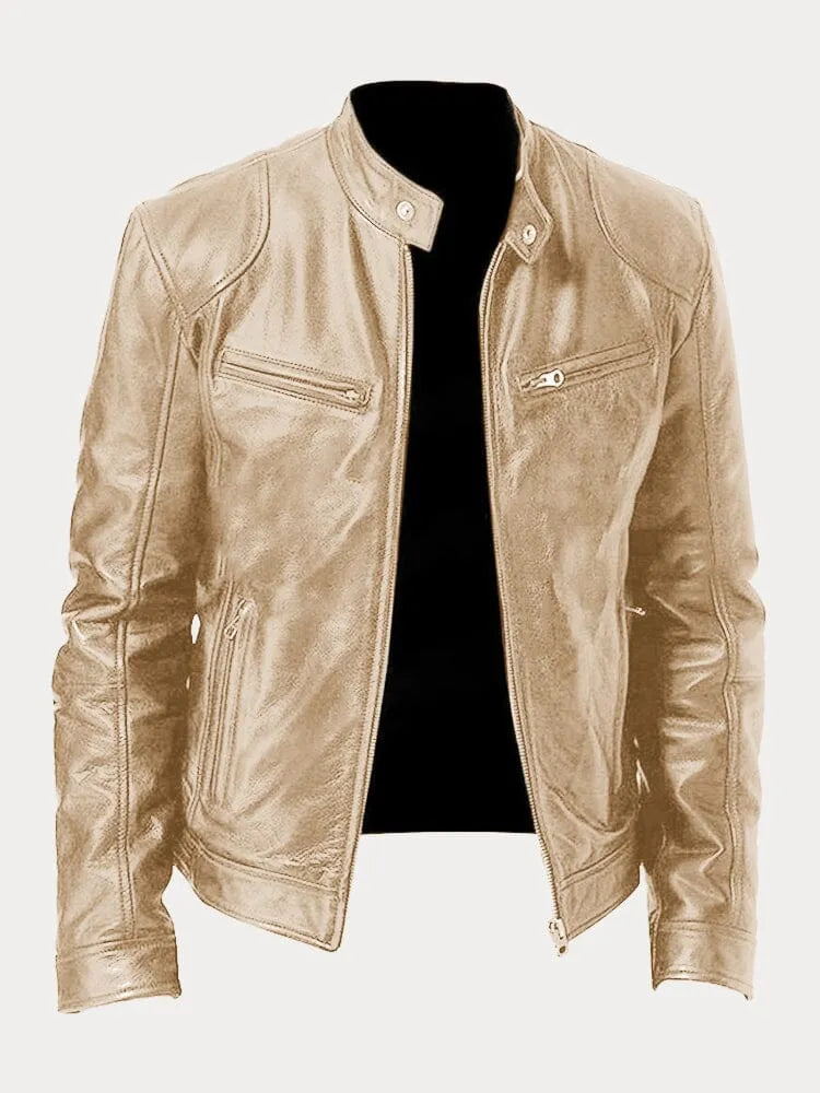 Men's Casual Leather Jacket – Stylish Outerwear, Everyday Wear