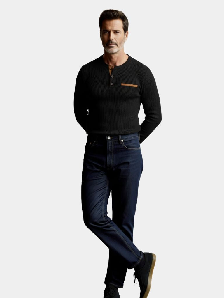 Men's Corduroy Long Sleeve Shirt - Stylish Top in Luxurious Fabric – Casual, Office