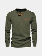 Men's Corduroy Long Sleeve Shirt - Stylish Top in Luxurious Fabric – Casual, Office