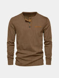 Men's Corduroy Long Sleeve Shirt - Stylish Top in Luxurious Fabric – Casual, Office