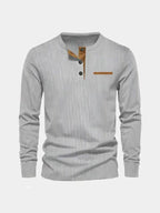 Men's Corduroy Long Sleeve Shirt - Stylish Top in Luxurious Fabric – Casual, Office