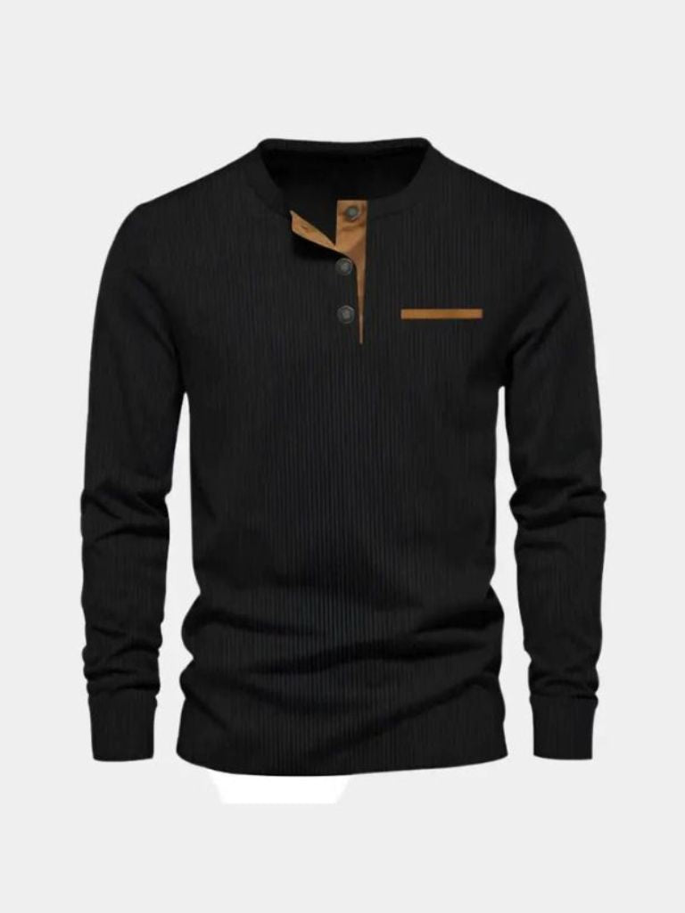 Men's Corduroy Long Sleeve Shirt - Stylish Top in Luxurious Fabric – Casual, Office