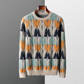 Men's Geometric Knit Sweater Alpine Pattern – Casual Wear, Winter Fashion