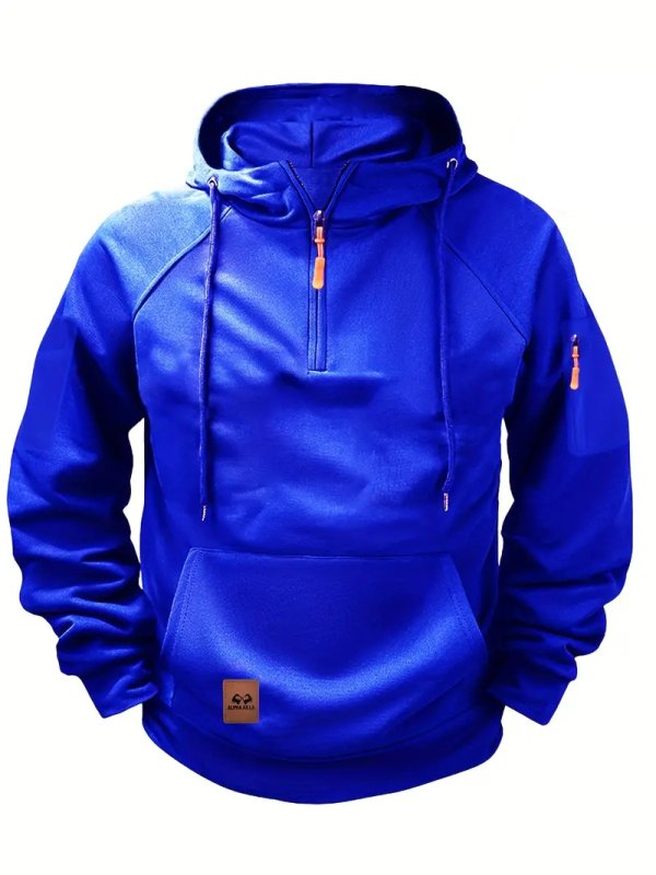 Men's Half-Zip Hoodie with Pocket – Casual, Everyday Wear