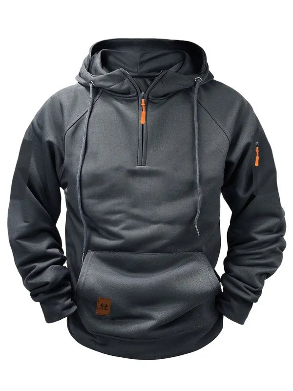 Men's Half-Zip Hoodie with Pocket – Casual, Everyday Wear