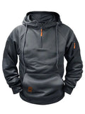 Men's Half-Zip Hoodie with Pocket – Casual, Everyday Wear