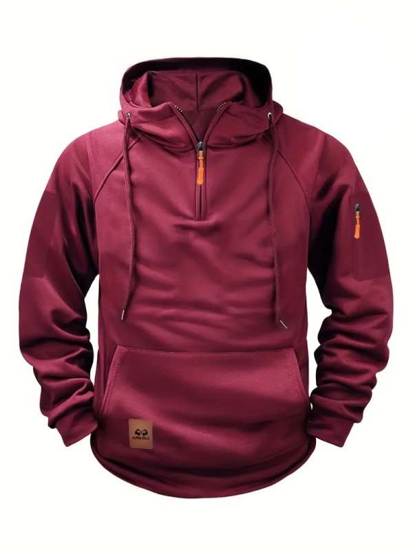 Men's Half-Zip Hoodie with Pocket – Casual, Everyday Wear