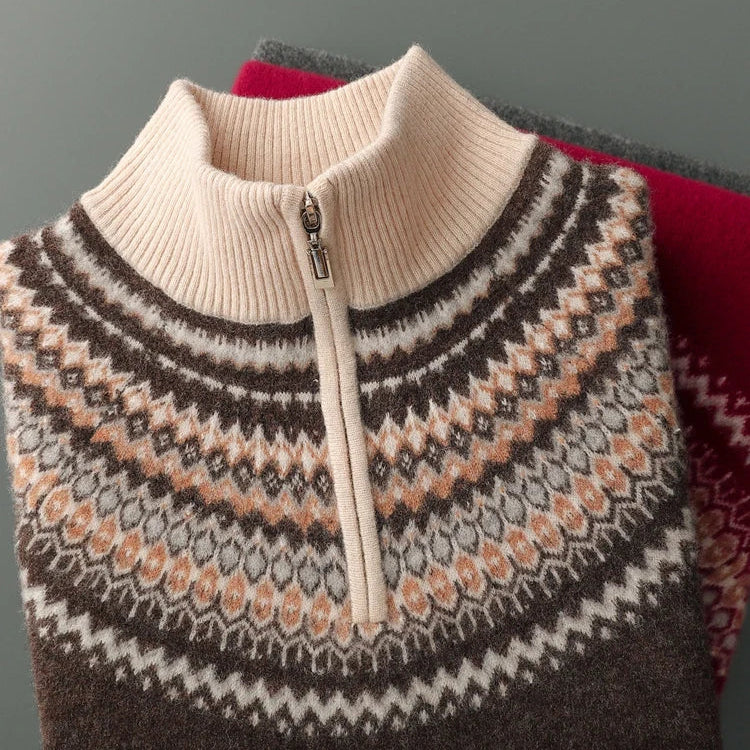 Men's Half-Zip Knit Sweater – Casual Wear, Layering