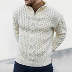 Men's Half-Zip Sweater – Casual Wear, Office Style