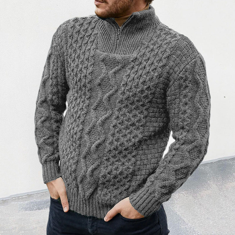 Men's Half-Zip Sweater – Casual Wear, Office Style