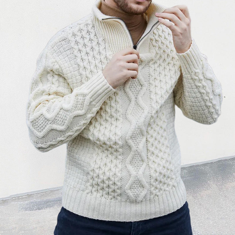 Men's Half-Zip Sweater – Casual Wear, Office Style
