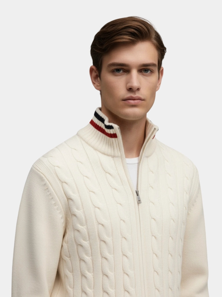 Men's Half-Zip Turtleneck Sweater – Casual Wear, Office Style